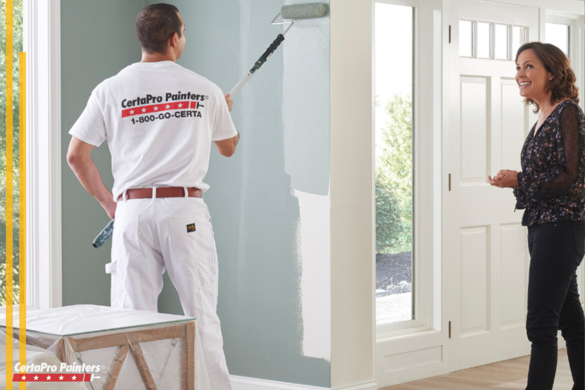 CertaPro Painters® team member interior painting home for sale