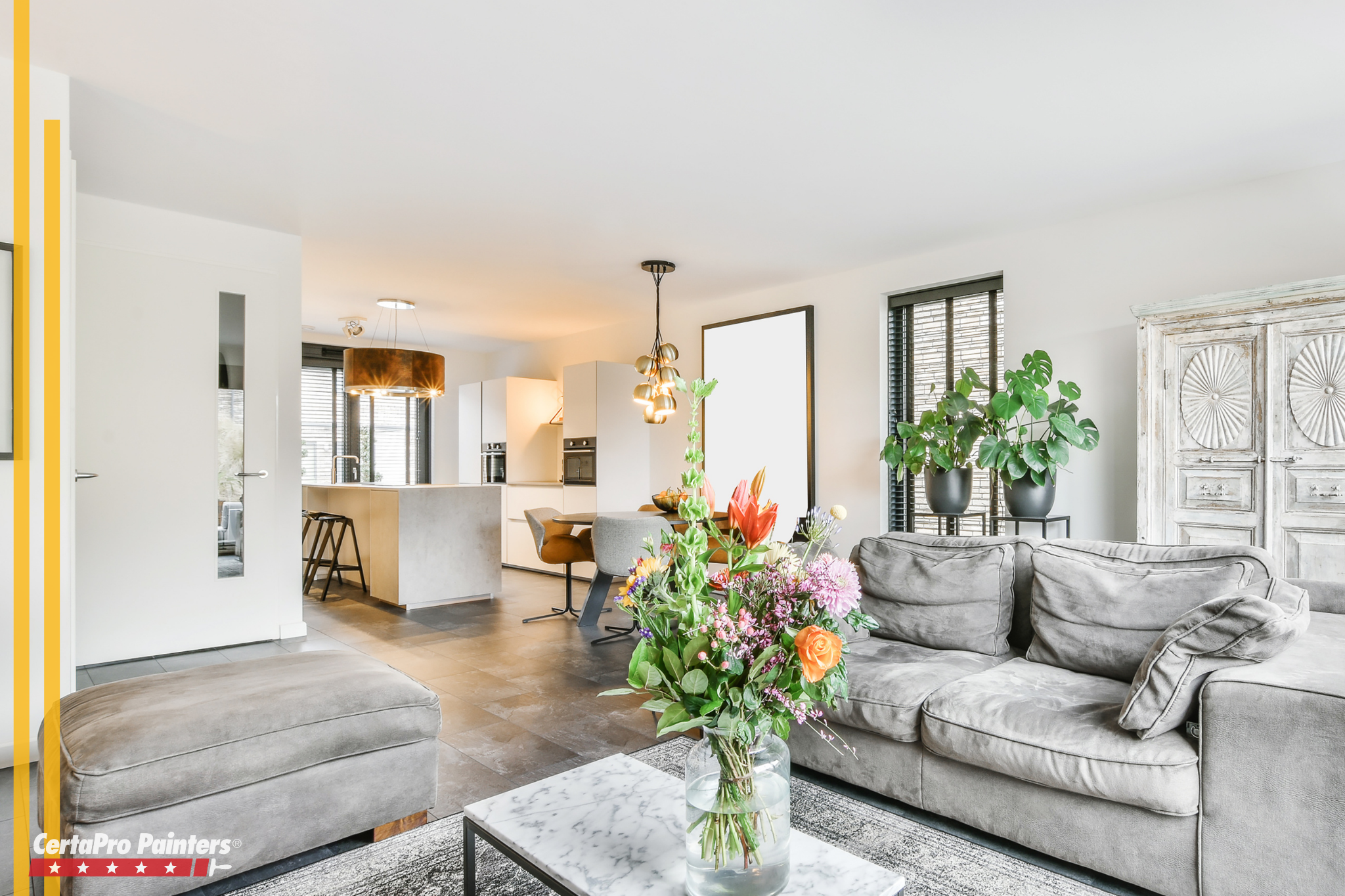 White paint color living room